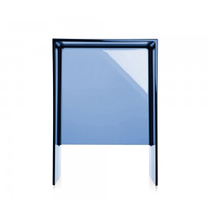 Sgabello/tavolino "monolite" in plexiglass blu notte